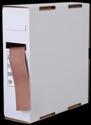 Heat-shrink tubing box, 8 m, brown, Ø12.7 mm