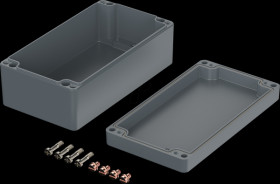 01122000 Aluminium housing, IP66, 220 x 120 x 80 mm
