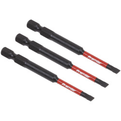 Sealey AK8251 Slotted 4.5mm Impact Power Tool Bits 75mm - 3pc
