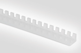 Edge protection profile, serrated edge, (W x H) 3.9 x 4.3 mm, PE, natural, 251-10109