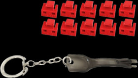 Blocker kit, red, for RJ45 socket, BS08-01033