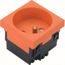 tehalit.GB-EG Gniazdo z/u 33st. pojedyncze 45x45mm bezhalogenowe pomarańczowy EER1332004