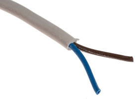 Kabel zasilający 2 Core PVC Sheath Biały 6.3mm od , 300 V