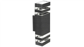 Oprawa Elewacyjna Elev-Dg-K-B Czarna 2Xgu10 Podwójna Szybka