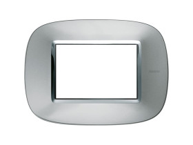 AXOLUTE Ramka 1 pojedyncza owalna 3 moduły AXOLUTE aluminium HB4803XC LEGRAND