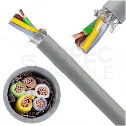 Kabel sterowniczy TECHNOTRONIK LIYCY 5x1mm2 szary 300/300V ekranowany olejoodporny linka Technokabel