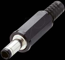 10501 DC power plug, straight, Øi = 1.7 mm, Øa = 4.0 mm, JS
