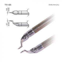 Grot lutowniczy ołówkowy Hakko do FX-9705 Wersja precyzyjna mikro 0,5 mm, 0,7 mm T51