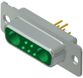 D-Sub socket, 9 pole, 7W2, partially equipped, straight, solder pin, 3007W2SAR99A10X