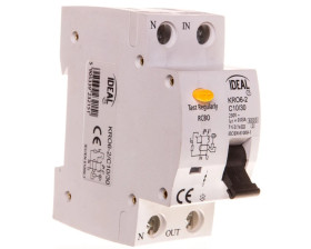 Wyłącznik różnicowo-nadprądowy 2P C 10A 0,03A typ AC KRO6-2/C10/30 23215