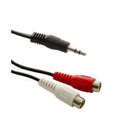 Złącze Jack wt.3,5st-2xRCA gn.1,5m / dpm EN31