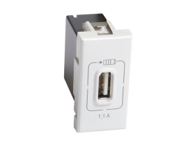 AXOLUTE Ładowarka 230V USB: 1,1A/5V= 1 modułowa biała HD4285C1 LEGRAND