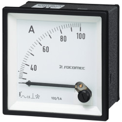 Analogowy miernik panelowy DC wysokość wycięcia: 72 mm 5 A Socomec 72 mm