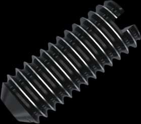 Threaded pin, slotted, M3, 22 mm, steel, galvanized, DIN 551/ISO 4766, 001.10.376