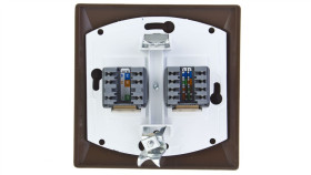 Akcent Gniazdo Teleinformatyczne Rj45 + Rj11 Brązowe Gpkt-A/K/24