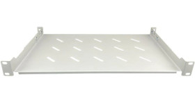 Półka stała 19 1U głęb. 280mm, szara, 2 punkty mocowania ALANTEC SA-P-19-1U-280-2-S-0 1