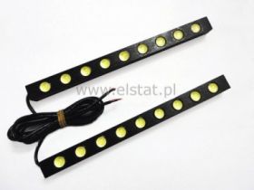 Lampa LED 12V Czerwona 8x5W 15x200mm ( na listwie)