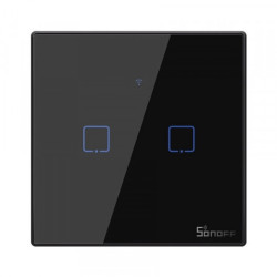 Sonoff T3EU2C-TX - włącznik ścienny dotykowy - 433MHz / WiFi - 2-kanałowy