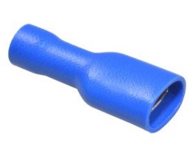 Konektor izo. cały żeński 4,8mm niebieski H647