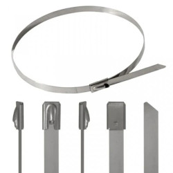 Opaska stalowa BALL-LOCK (AISI 304) 4,6x200mm (op. 100 szt.)