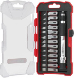 KOMPLET NOŻY PRECYZYJNYCH 14 ELEMENTÓW