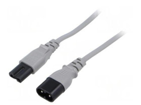 SN46-2/07/5GY Kabel: 2x0,75mm2, IEC C7 żeński,IEC C8 męski, 5m, 2,5A