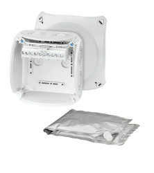 Skrzynka zaciskowa Poliwęglan 77 x 130 x 130mm Szary IP68 HENSEL