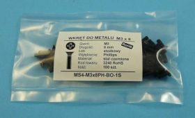 MS4 M3x08 PH-BO WKRĘT DO MET.STOŻKOWY