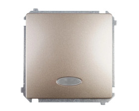 Simon Basic Łącznik jednobiegunowy z podświetleniem, szybkozłącza, satynowy BMW1L.01/29