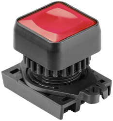 TRU COMPONENTS TC-10344020 S2PRSU-P3R Przycisk kwadratowy czerwony (przezroczysty) 1 szt.