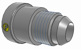 Złączka hydrauliczna, Złacze A: UNF 7/8-14 żeńskie, Złacze B: UNF 9/16-18 męskie