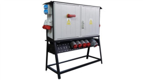 Rozdzielnica Budowlana Erb400a1l Na Stojaku, Ip54, Gniazda: 2X Cee 63A, 4X...