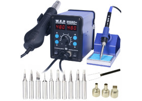 Stacja lutownicza WEP 898BD+ 2w1 +10 grotów 900m