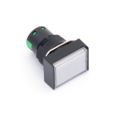 Przycisk panelowy prostokątny bistabilny 16x22mm biały