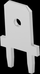 Faston plug, 6.35 x 0.81 mm, L 14 mm, uninsulated, straight, 2376591-2