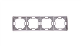 Simon Basic Standard Ramka Poczwórna Uniwersalna Stal Inox Bmr4/21