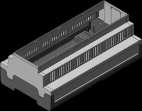 449-370-60 apraRail DB 9 modules, ventilated, open