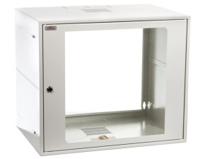 Szafa wisząca SIMPLE 19 12Ux555x400 mm IP 30, ściany boczne pełne, drzwi pełne SZWS-19-9U-40-DS 19-8012SZWS-19-9U-40-DS