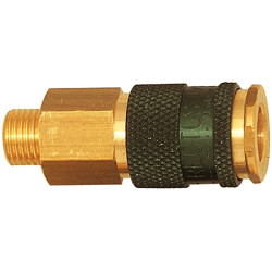 Quick-release coupling, L 57.5 mm, 35 bar, brass, for hose, 107670