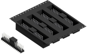 Pin header, 30 pole, pitch 2.54 mm, angled, black, SL11SMD06230ZBTR