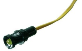 Led z przewodami Fi. 5 230V AC żółta