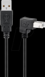 50856 USB 2.0 cable, A-plug to B-plug angled, 2 m