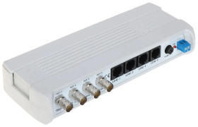 Aktywny odbiornik do przesyłania 4 sygnałów wideo + zasilanie po skrętce, AHD, HD-CVI, HD-TVI, CVBS, 4K UHD TRO-4G/400