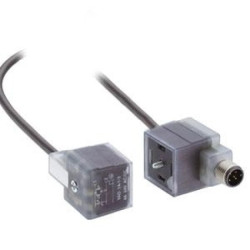 Podwójny adapter elektrozaworowy DIN typu A ze zintegrowanym konektorem M12 męskie LED VAD M12 1A-VAD 1A-1-3-226/0,4 M