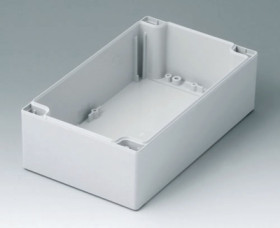 ABS enclosure shell, (L x W x H) 200 x 120 x 60 mm, light gray (RAL 7035), C2122001