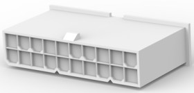 Plug housing, 20 pole, pitch 4.2 mm, straight, natural, 2-1969598-0