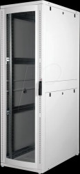 26210163 19-inch server cabinet, 42 U, 1000 mm depth, gray Plexiglas