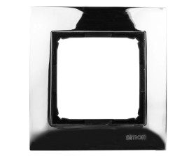 Simon 54 Premium Ramka pojedyncza metalowa ciemna stal DR1/67