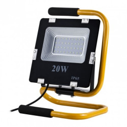 Lampa przenośna LED ART, 20W, 1400lm, IP65, AC230V, 4000K + stojak + przewód 2m + wtyczka - biała naturalna