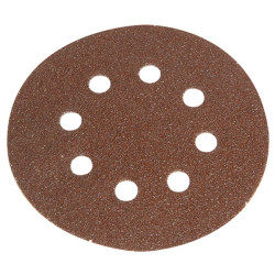 Faithfull FAIADHL125MF Hook &amp; Loop Sanding Disc DID3 Holed 125mm Medium Fine Pk5